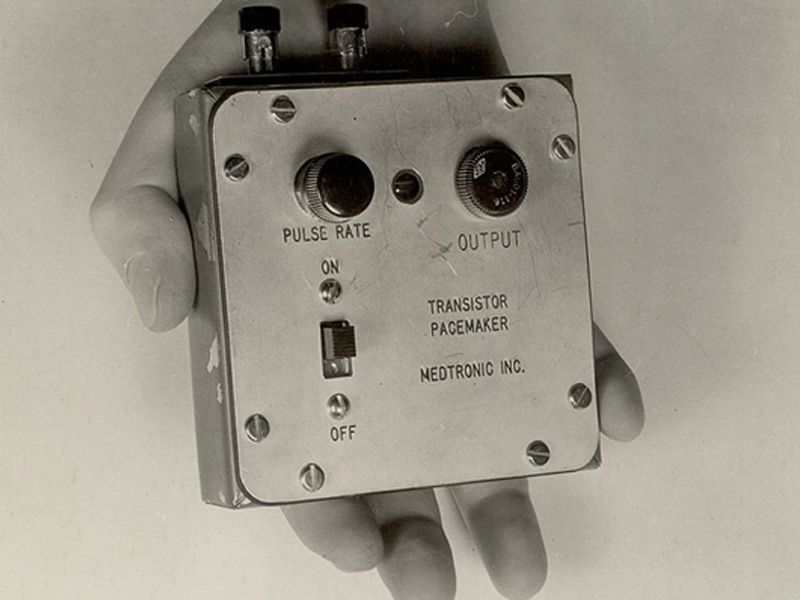 the world's first portable, external cardiac pacemaker.