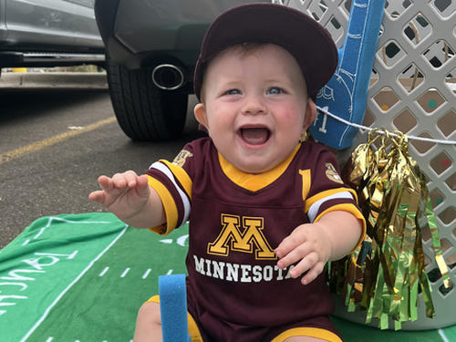 Baby in Gopher jersey